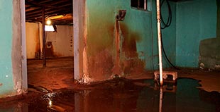 waterproof a flooded basement